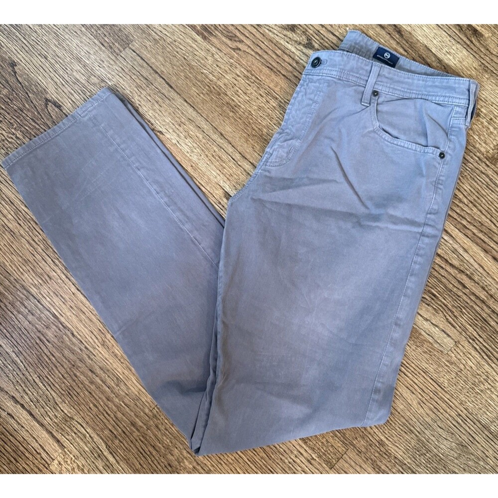 Ag Adriano Goldschmied Men's Gray Pants Size 38x34 The Graduate Tailored Leg